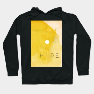 Hope Inspirational Quote Sun Yellow Watercolor Hoodie